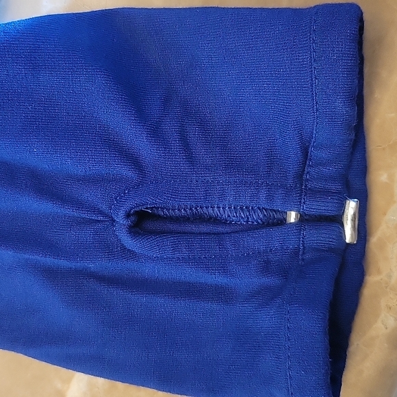 *White House Black Market Cobalt Blue Square Neckline w/ Ruched Front Design, S. - Picture 7 of 15